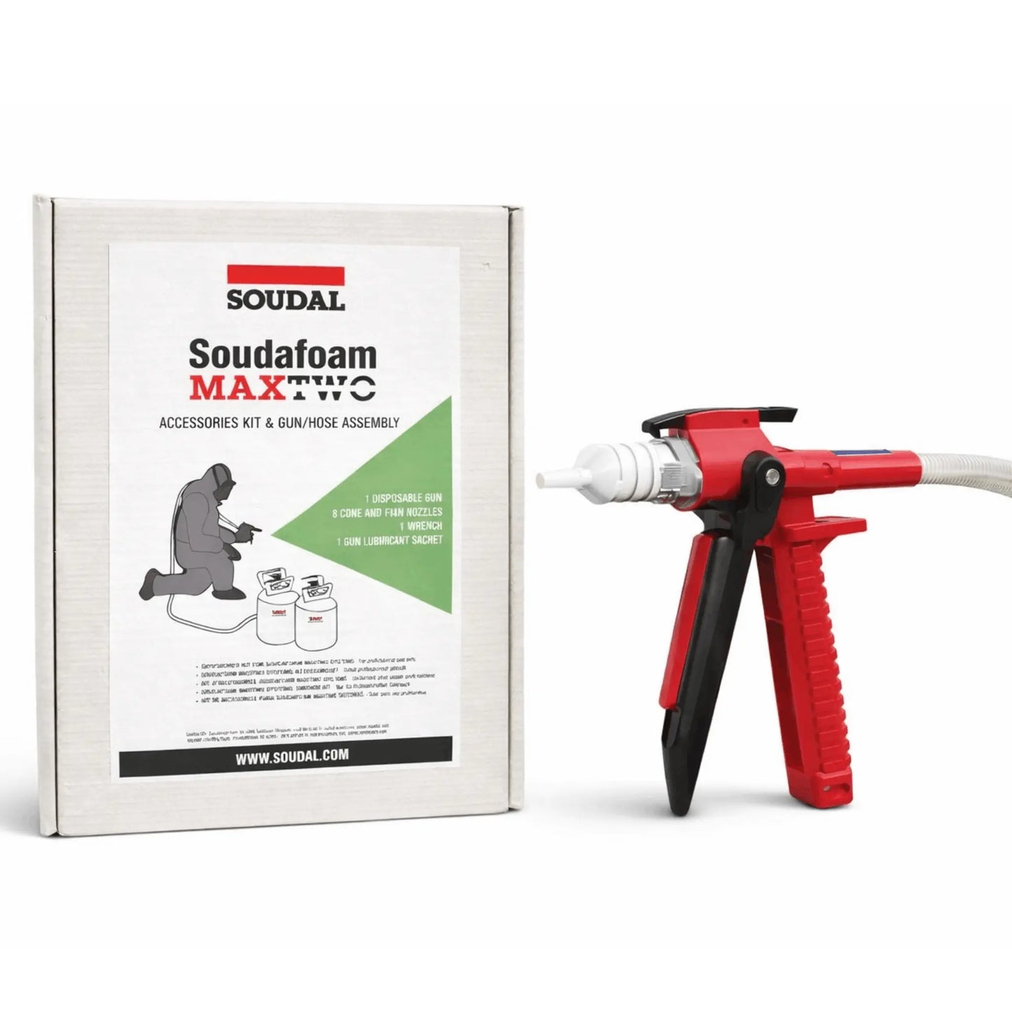 Pistolet + tuyaux Soudal MAXTWO – 2,7 m / 4,6 m