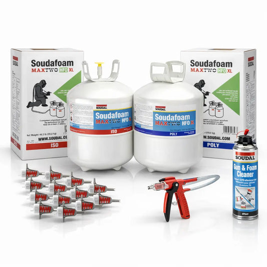 Kit Soudal MAXTWO HFO XL 1430 L – Mousse polyuréthane à réaction rapide Brimar