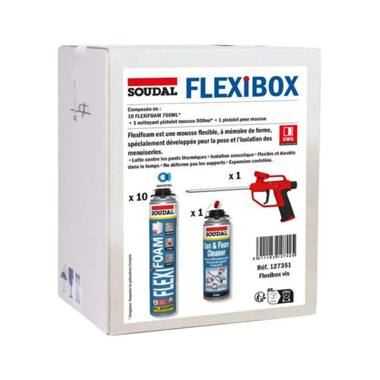 Pack mousse PU flexible pistolable Flexibox Flexifoam – SOUDAL