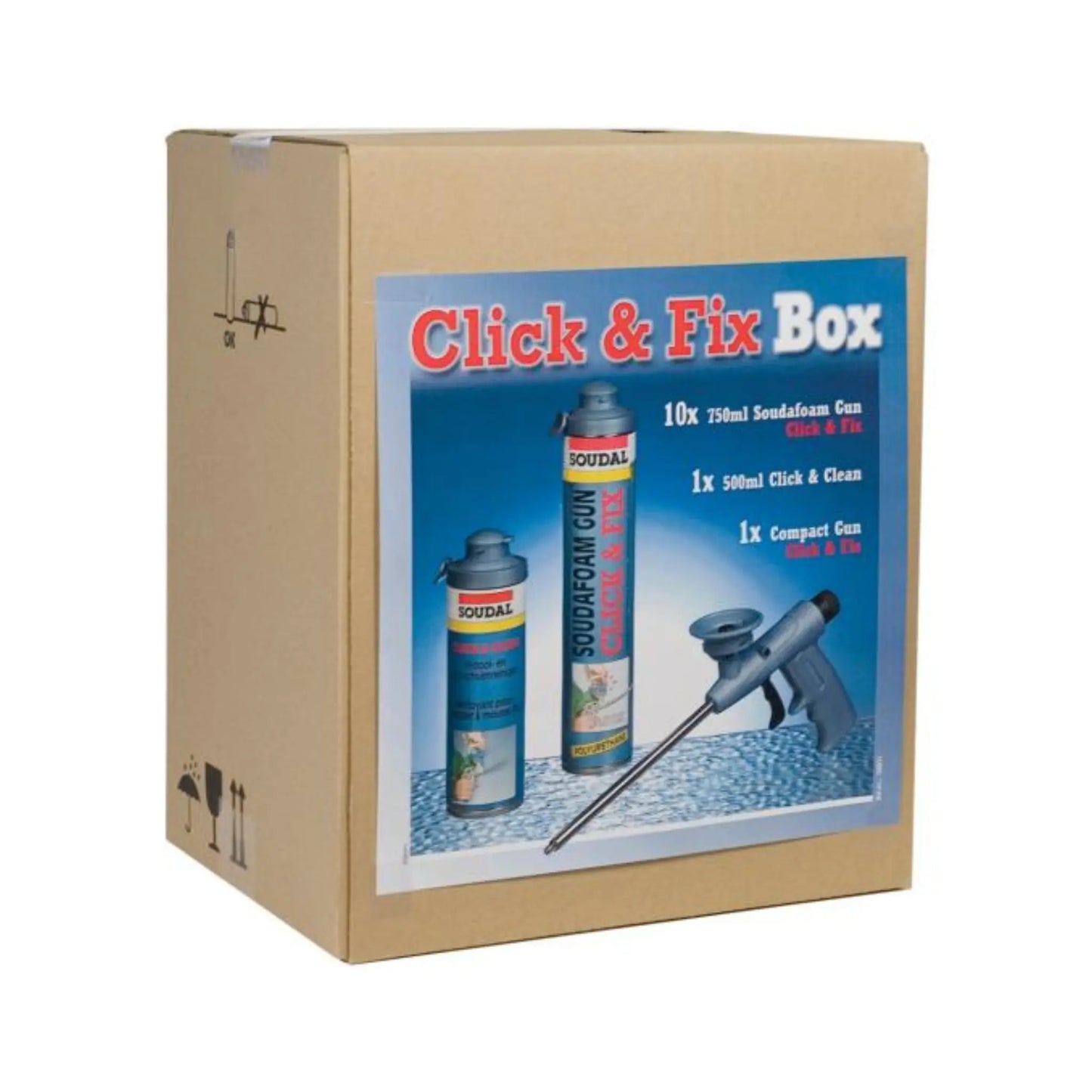 Pack mousse expansive pistolable Combibox SOUDAFOAM Click & Fix B3 – SOUDAL