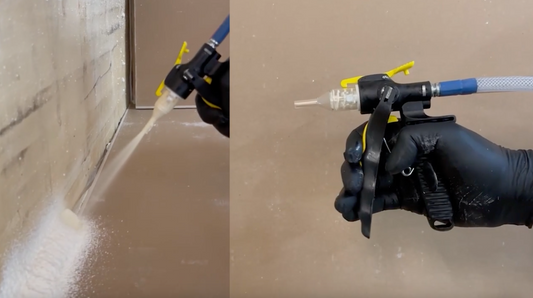 Vidéo de mise en route du kit mousse polyuréthane Honeyfoam – connexion des tuyaux et préparation avant application.