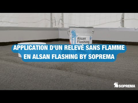 Application d’ALSAN FLASHING au rouleau sur un relevé – vidéo SOPREMA